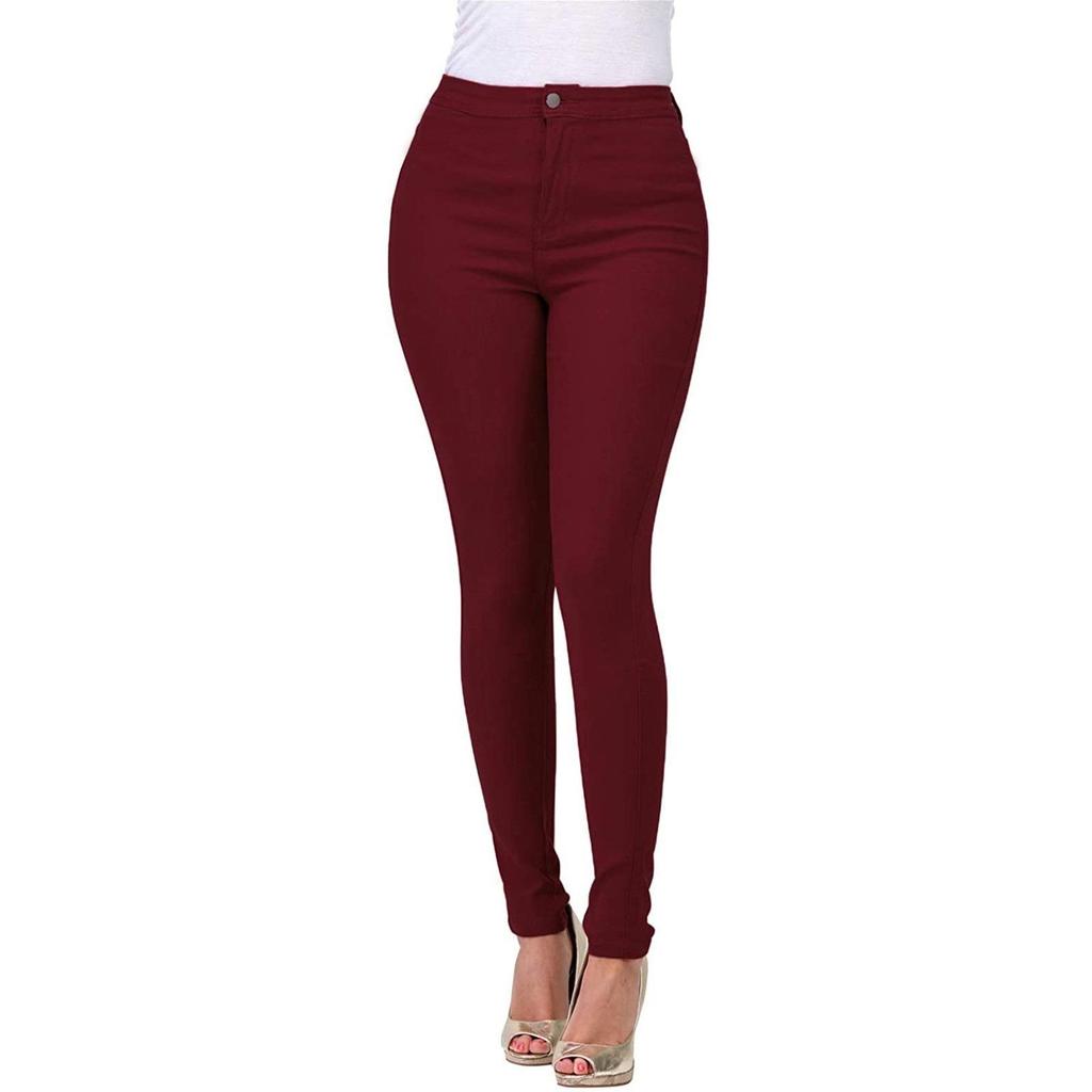Women's Slim Fit Multi-Color Elastic Denim Pants