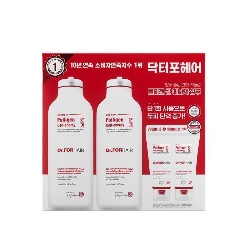 

Dr.For Hair Cell-energy Shampoo 750mlx2 + 100mlx2