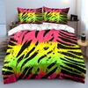 "Vibrant Zebra Pattern Bedding Set"  Kid's and Adults' Bedroom Decor, Exquisite Three-piece Bedding Set Gift