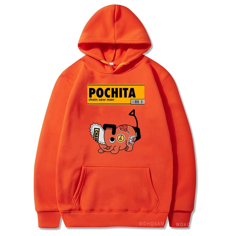 Manga motorová pila Makima Pochita Mikiny Mikiny Japonský styl Kawaii Anime Grafika Harajuku Oversized pánské mikiny