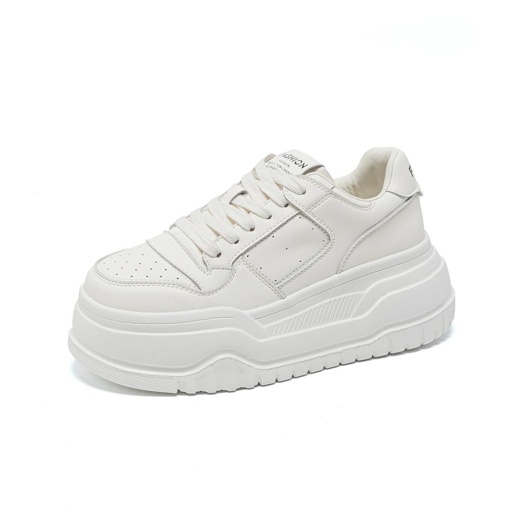 Leder Feder Neu Atmungsaktiv Dicksohlig Leicht Sportliche Schuhe Einzelne Schuhe Freizeit Board Schuhe