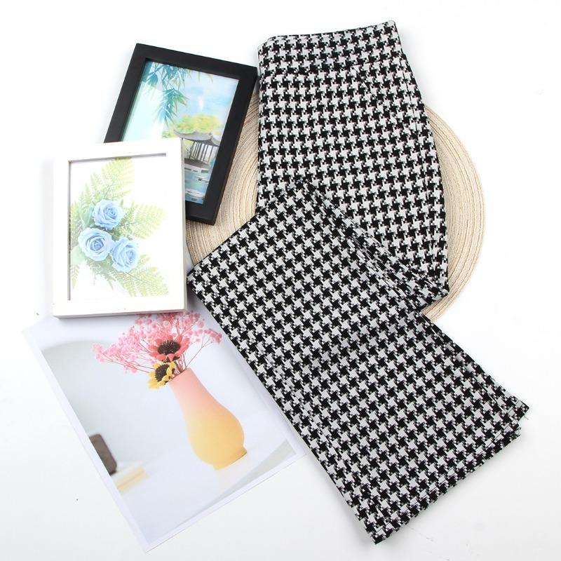 

Black micro-pull pants large size women s pants spring and autumn senior sense thin plaid pants flared pants women s high waist pull pants small 2XL (85-52.5 kg