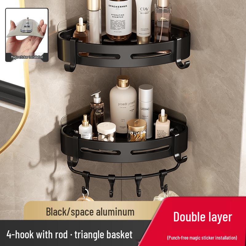 

Настенная полка для хранения в ванной комнате без сверления