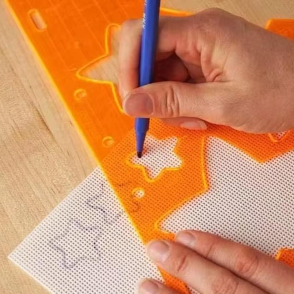 DIY Crafting Plastic Bag Mesh Grid Durable 33x50CM Canvas Bag Sheets Black White Mesh Cloth