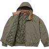 Supreme Leather Collar Utility Jacket Olive