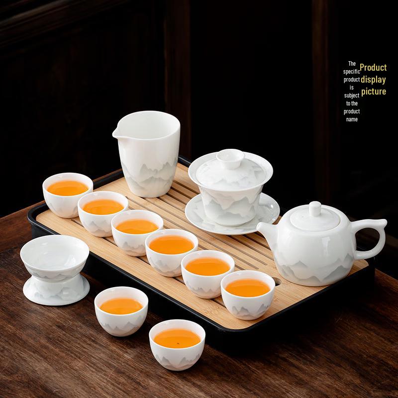 Chaxun Chinese Style Blooming Flowers Ceramic Tea Set