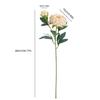 2 Head Artificial Peony Bouquet High Quality Long Stem Silk Fake Flowers Rose Pink For Bride Wedding Birthday Home Decors Bulk