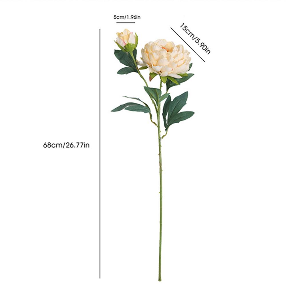 2 Head Artificial Peony Bouquet High Quality Long Stem Silk Fake Flowers Rose Pink For Bride Wedding Birthday Home Decors Bulk