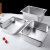 Clear Cover Stainless Steel Serving Pan Buffet Food Presentation Tray Condiment Dispenser for Restaurant Home Use