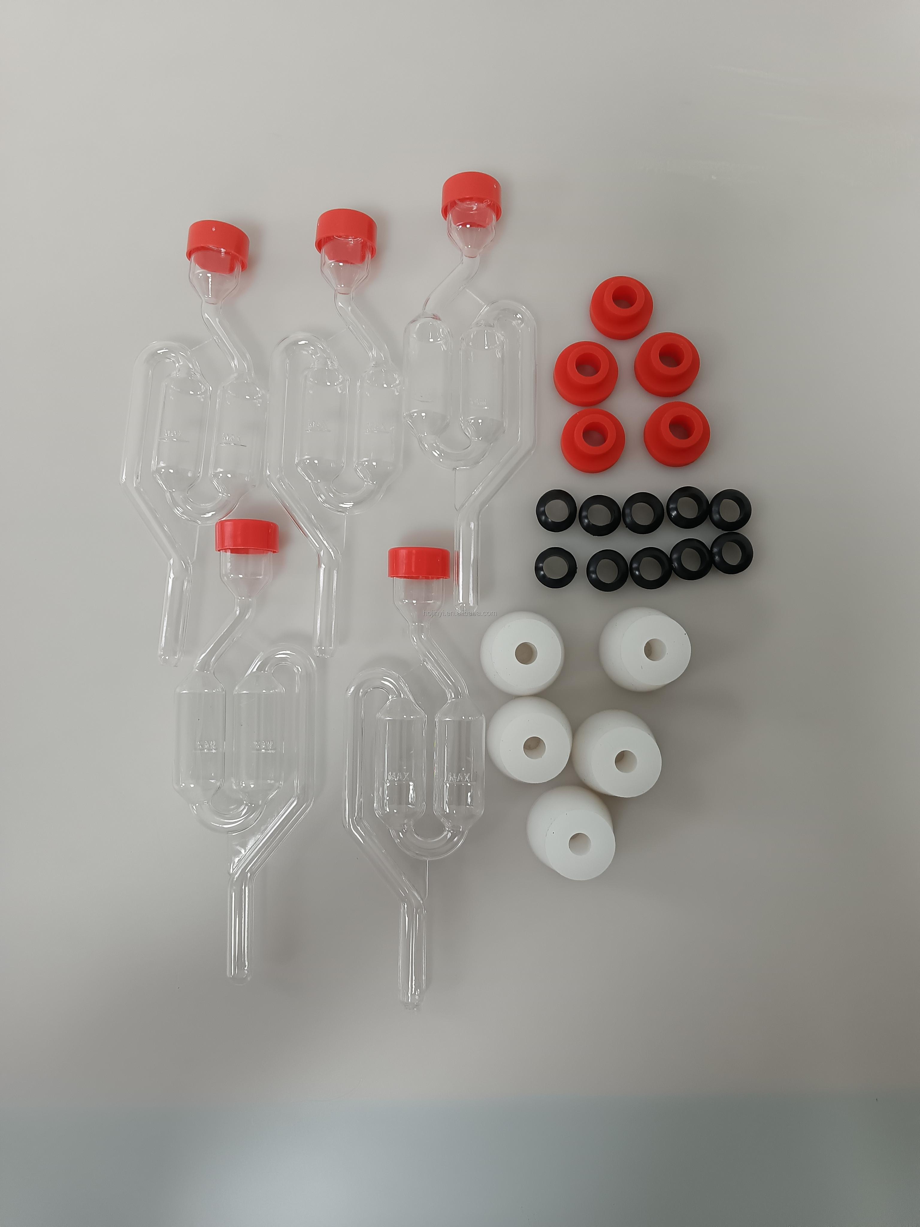 Disposable PP Plastic Traditional Airlock and Wine Stopper Home Wine & Beer Fermentation Brew Bar Tools Kit for Home Brewing