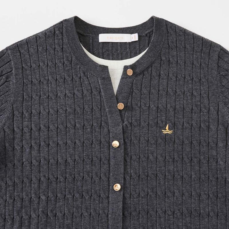 Navigare Women's Faux Two-Piece Knit Cardigan