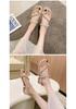 Women's 2024 Summer Rhinestone Pearl Flat Sandals - Korean Style Temperament Casual Shoes