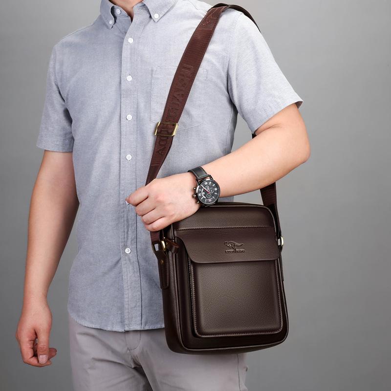 Kangaroo Men's Crossbody Bag - Single Shoulder Bag for Business Travel and Casual Wear