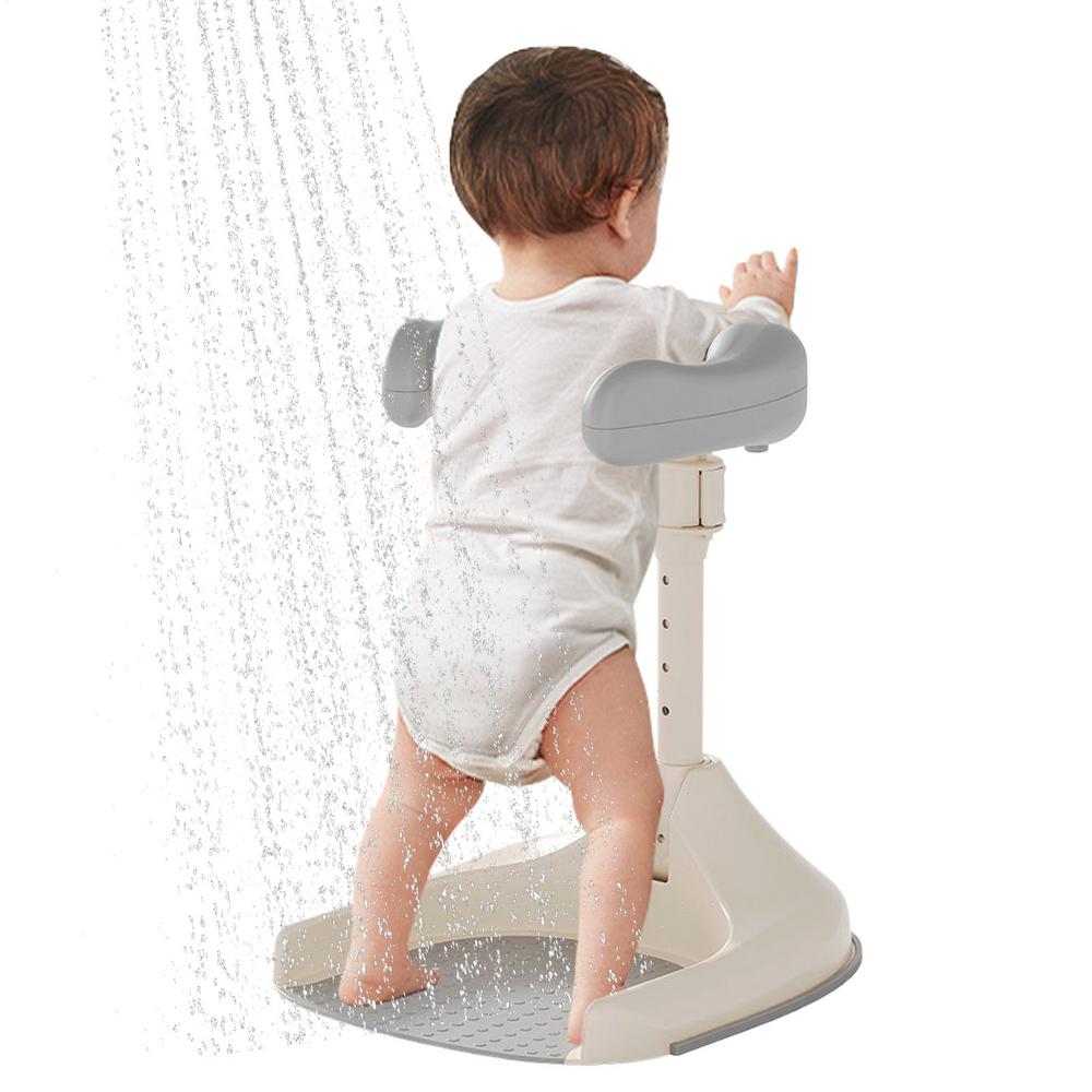 Baby Standing Bath Support With Adjustable Height Baby Shower Bathing Device Folding Children Bathing Artifact Bath Rack