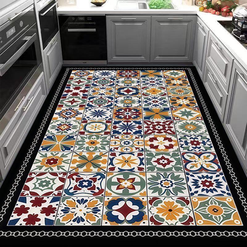 Küchenspezifische Kieselgur-Bodenmatte, saugfähig, rutschfest, Haushaltsteppich, strapazierfähige Auslegeware, zuschneidbar.