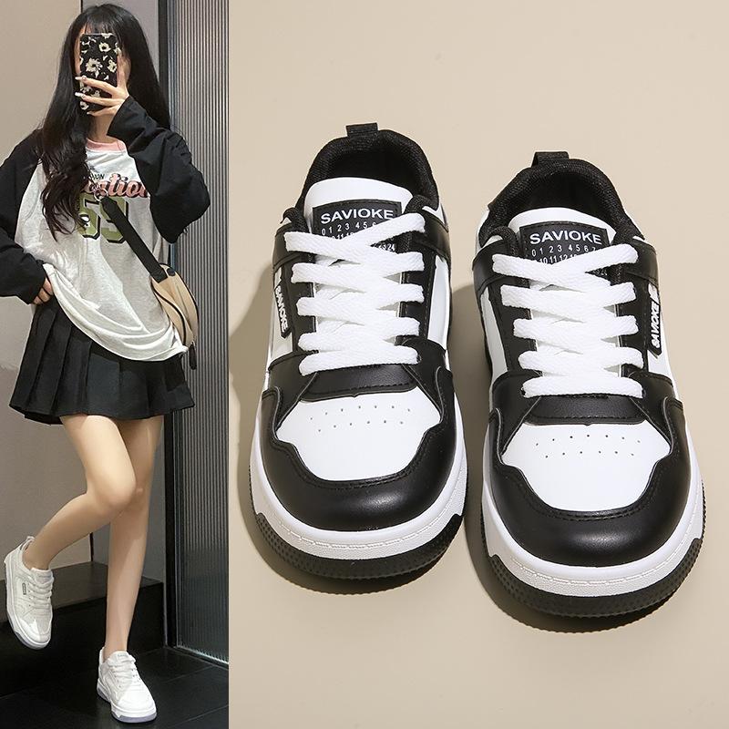 2025 Spring Little White Shoes New Korean Version Ins Trendy Girl Students Platform Heightening Sports Board Shoes Casual Shoes P712