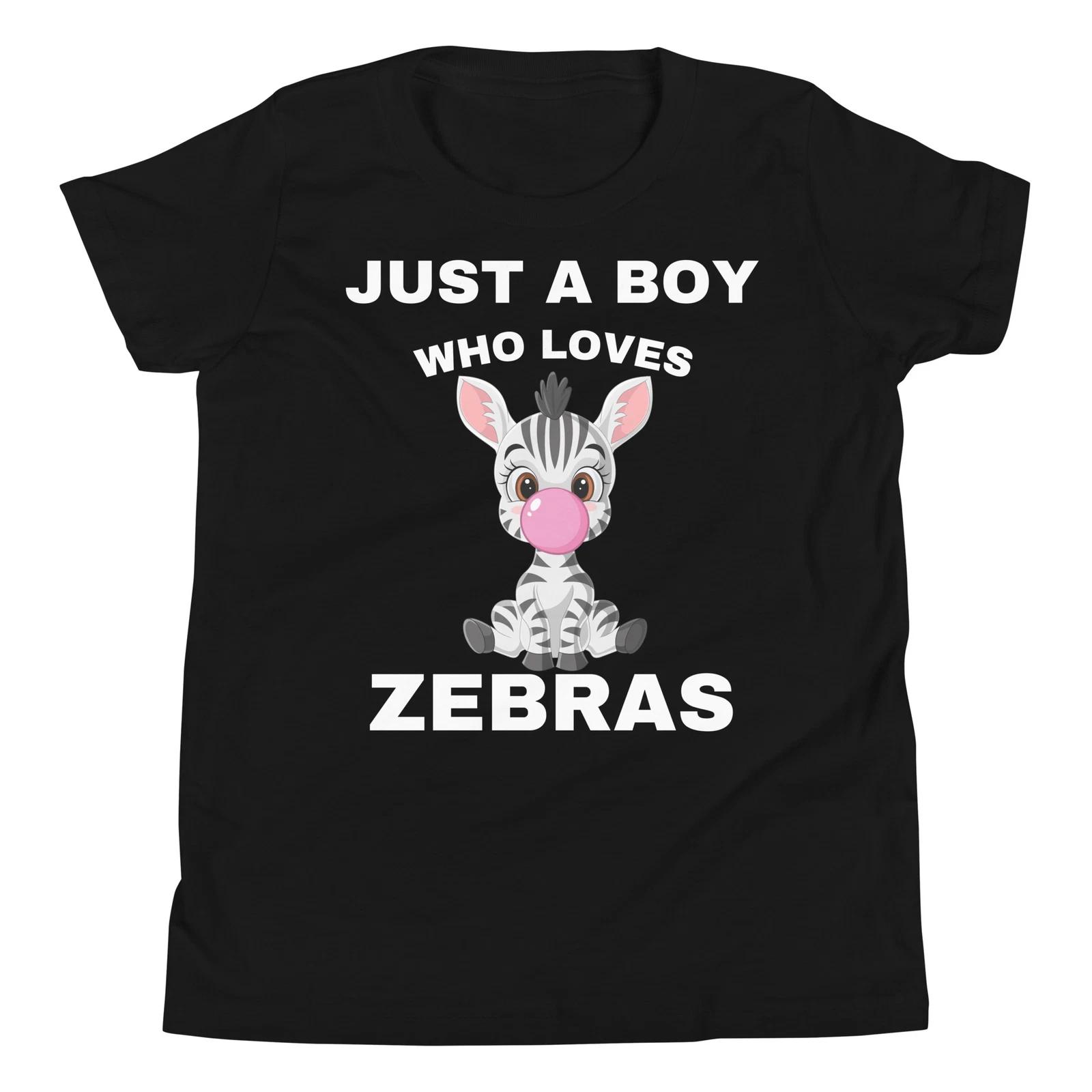 Just A Boy Who Loves Zebras Baby Zebra Blowing a Bubble Youth T-Shirt 130