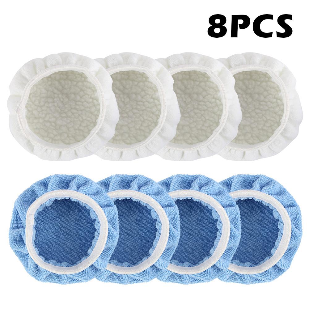 8 Stück Polier-Pads 6 Zoll 150 mm Polierhauben Radpolierpad Autopolierer Pad-Kits für Autopolierer Polieren