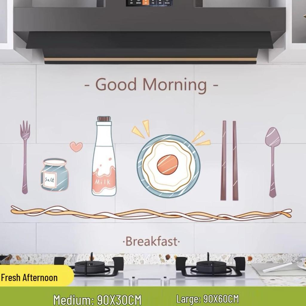 Ulepszone Odporne na Olej, Wodoodporne, Odporne na Ciepło, Ognioodporne Naklejki Kuchenne na Kuchenkę i Okap.