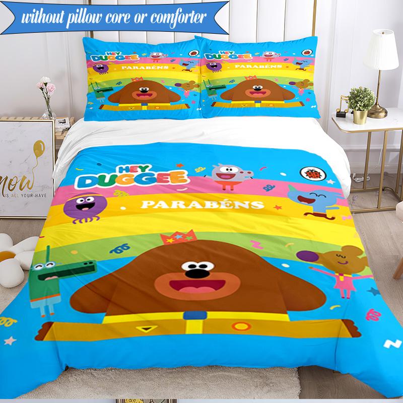 Bee's Rainbow Adventure 3pcs K-pop music group Bedding set,Ideal for Bedroom, Dormitory,Including Duvet Cover And 2pcs Pillowcases,Fan gifts