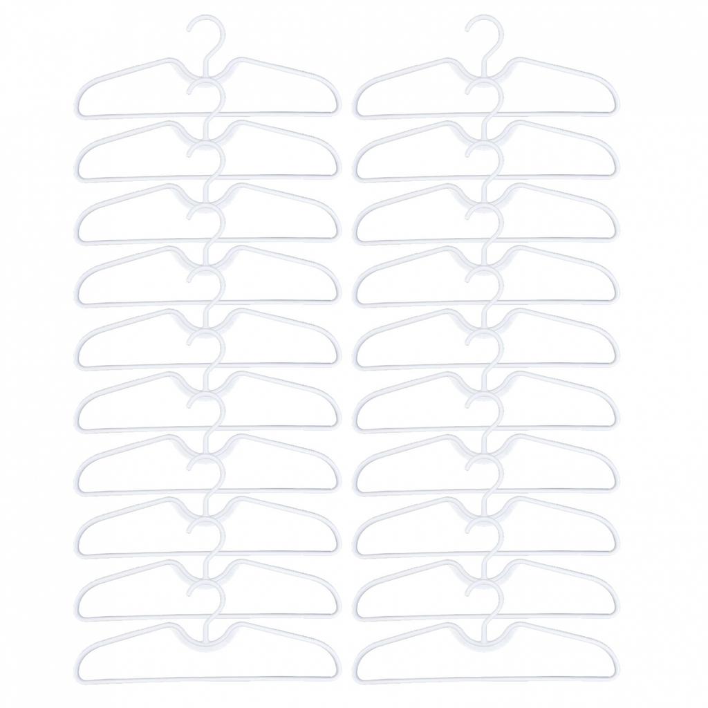 Set di Grucce di Plastica Collo Corto Antiscivolo per Uso Guardaroba