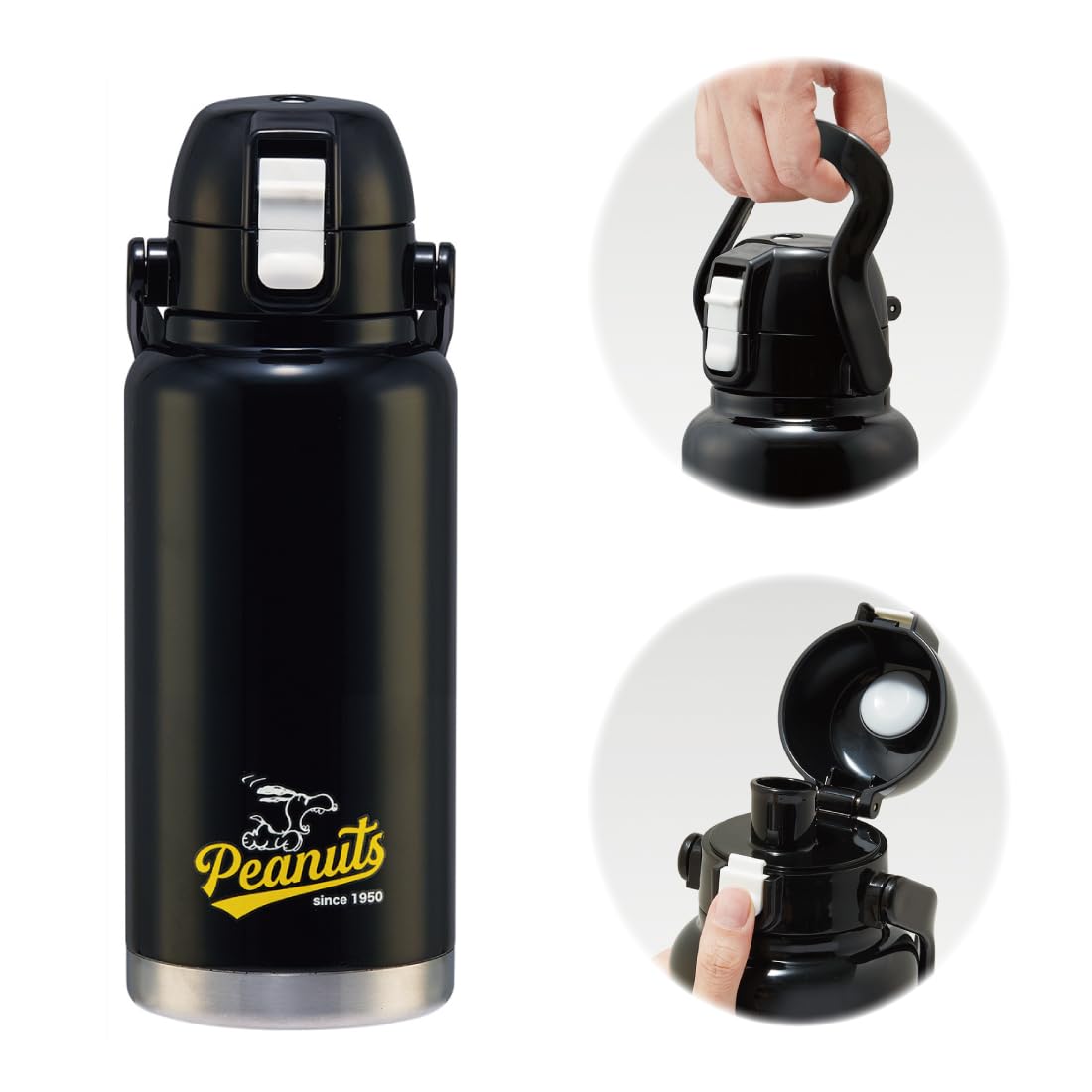 

Skater Stainless Steel Direct Bottle with Handle 1000ml Water Bottle Mug Bottle Snoopy STD10H-A