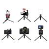 Aluminum Alloy Mini Tripod Gimbal Portable Camera Stand Desktop Bracket Mount Compatible for Action Cameras Digital Cameras 4/3"