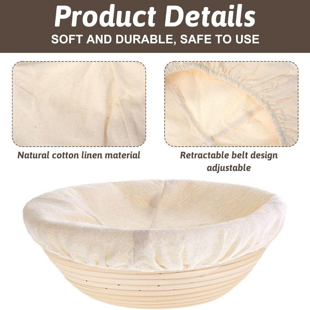 Linen Lining Dough Rising Rattan Basket Bread Fermentation Bread Basket  Dough Fermentation