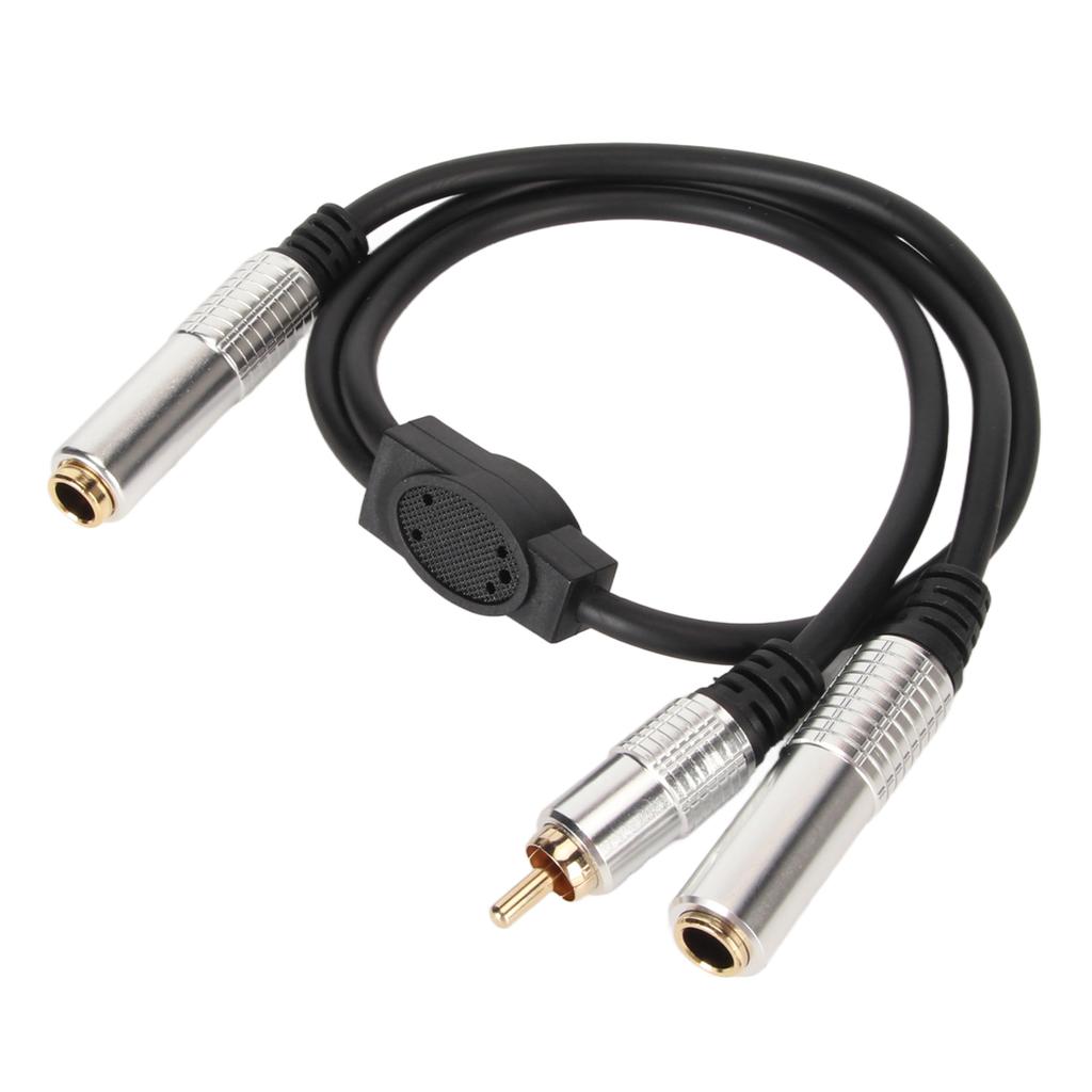 6,35 mm Buchse auf 6,35 mm Buchse Cinch-Kabel vergoldet Sound Y-Splitter-Kabel für Mikrofon Lautsprecher 1,6 Fuß