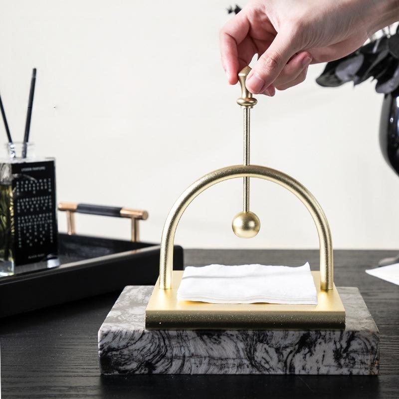 1pc Square Tissue Holder Gold Arch Bridge Napkin Dispenser Holder Hotel Restaurant Table Decoration Napkin Holder European