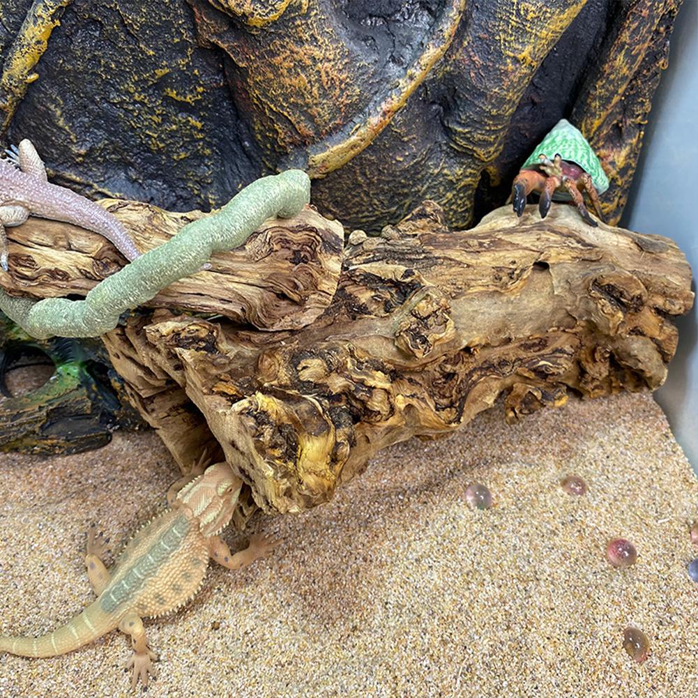 Holzaquarium Hohler Baumstamm Dekor, Naturholz Fischhaus Höhle Rindenornament, Fischtank Dekor Versteck Unterschlupf für Eidechsen