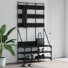 Clothes Rack with Shoe Space, Black, 100X40X184 Cm
