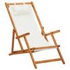 Day and Night - Day and Night Folding Beach Chair Solid Eucalyptus Wood and Cream Fabric