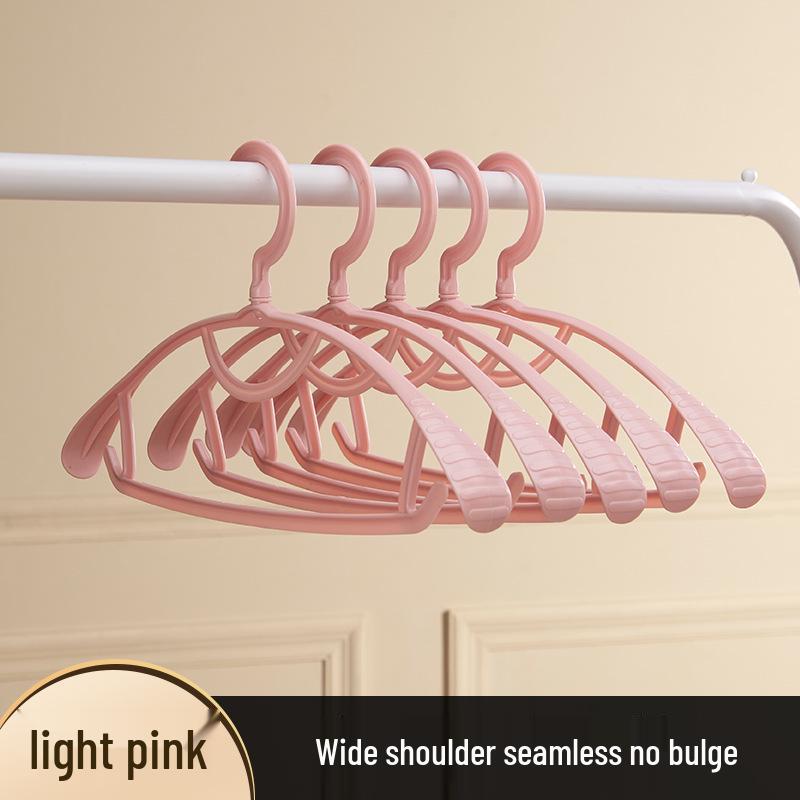 Wide-Shoulder Non-Slip Plastic Hanger for Wet & Dry Clothes, Anti-Shoulder Mark, Ideal for Home & Dorm Use