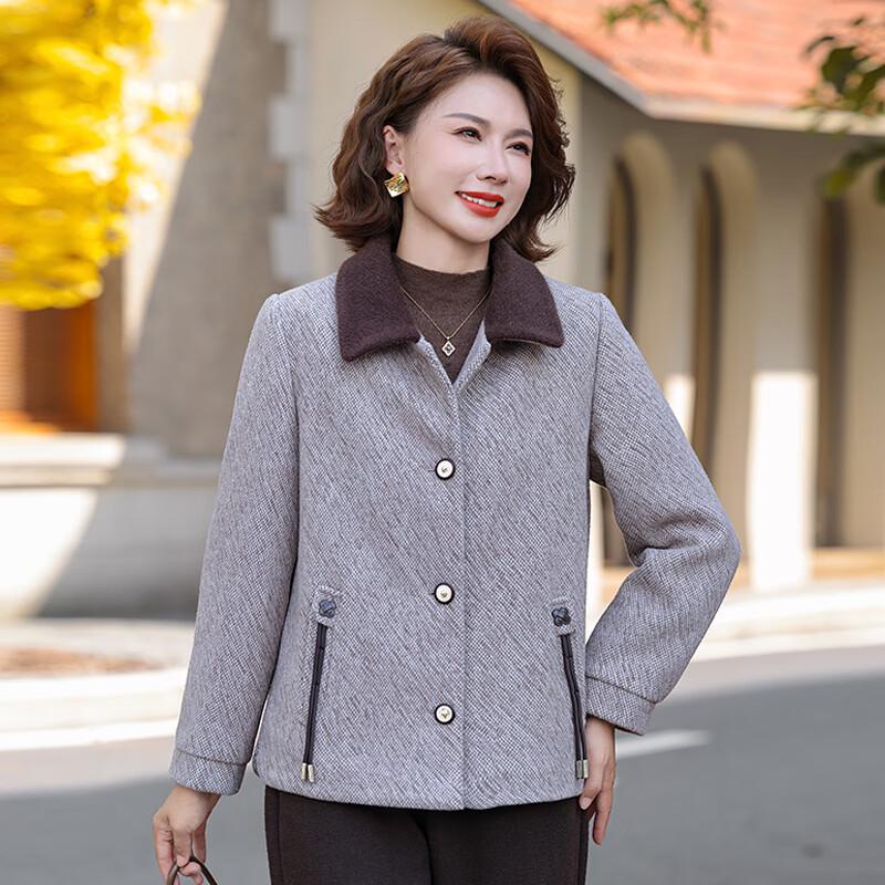 Ronghua Women's Autumn/Winter Short Wool-Blend Jacket