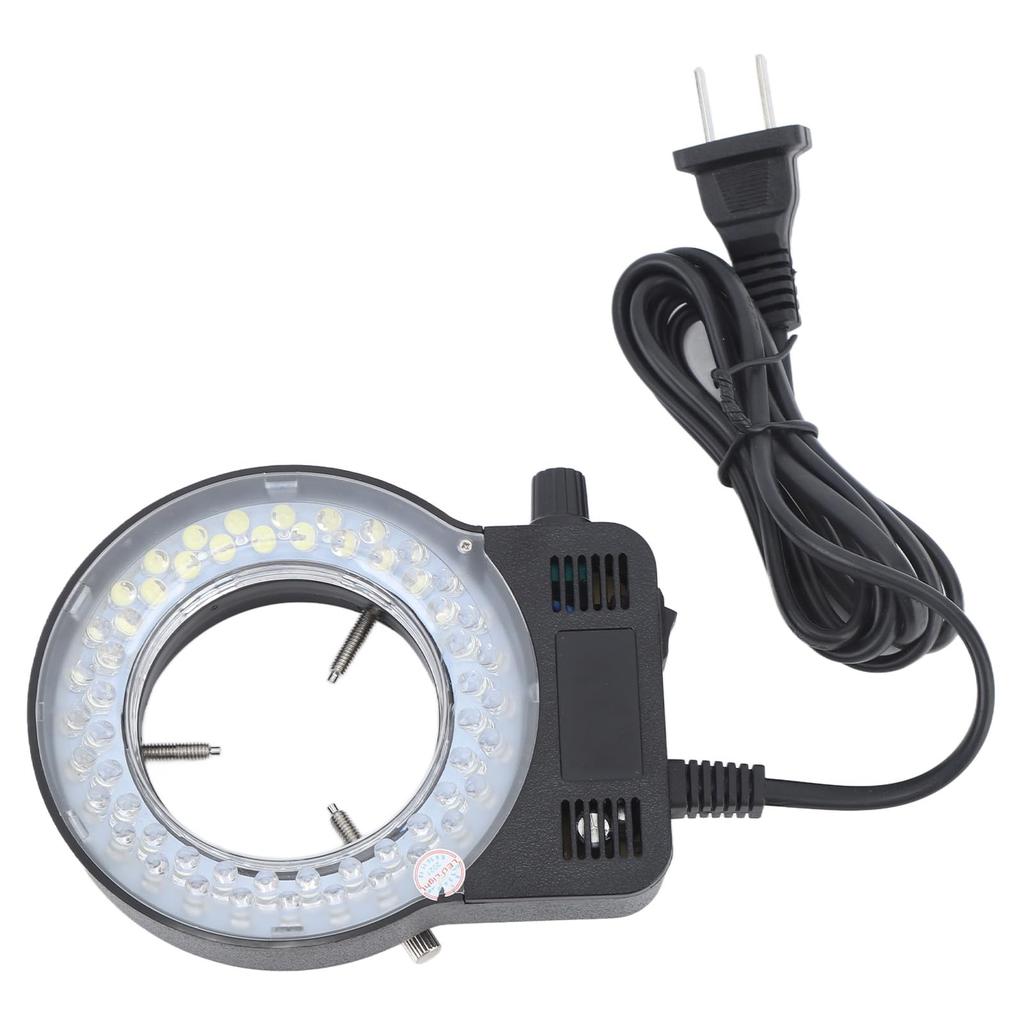 Microscope LED Ring Adjustable US Uniform Illumination Light, Brightness, Plug, 100-240V,