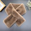Imitation Mink Fur Scarf Men's and Women's Winter Thickened Warm Scarf Soft Plush Solid Color Simple Scarf