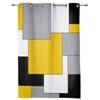 Žlutá Šedá Černá Patchwork Abstraktní Umění Středověký Styl Závěsy Ložnice Obývací Pokoj Závěsy Kuchyňský Okenní Závěs Domácí Dekorace