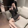 Sexy underwear sexy leaking back boyfriend shirt long sleeve straps beautiful back chiffon shirt home