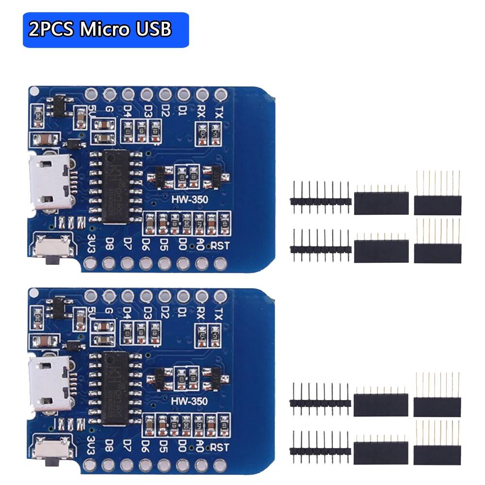 50-1PCS ESP8266 ESP-12F ESP-12 Type-C USB Wemos D1 Mini Wifi Development Board D1 Mini Nodemcu Lua Iot Board 3.3V Met Pins