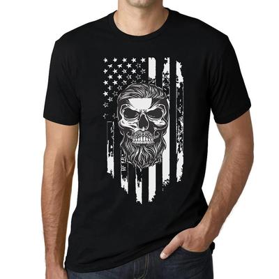 Ultrabasic Grafické Americká vousatá lebka Lebka Tričko Unisex Tričko