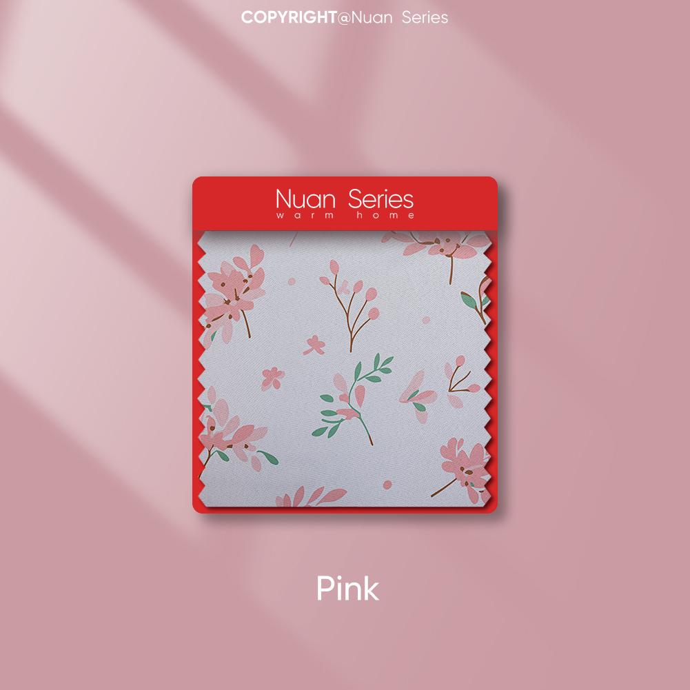 

1 шт. серия Nuan 70-80% мультяшный узор с рисунком цветущей вишни, напечатанные шторы для спальни, гостиной, домашнего декора W100cm x L200cm розовый