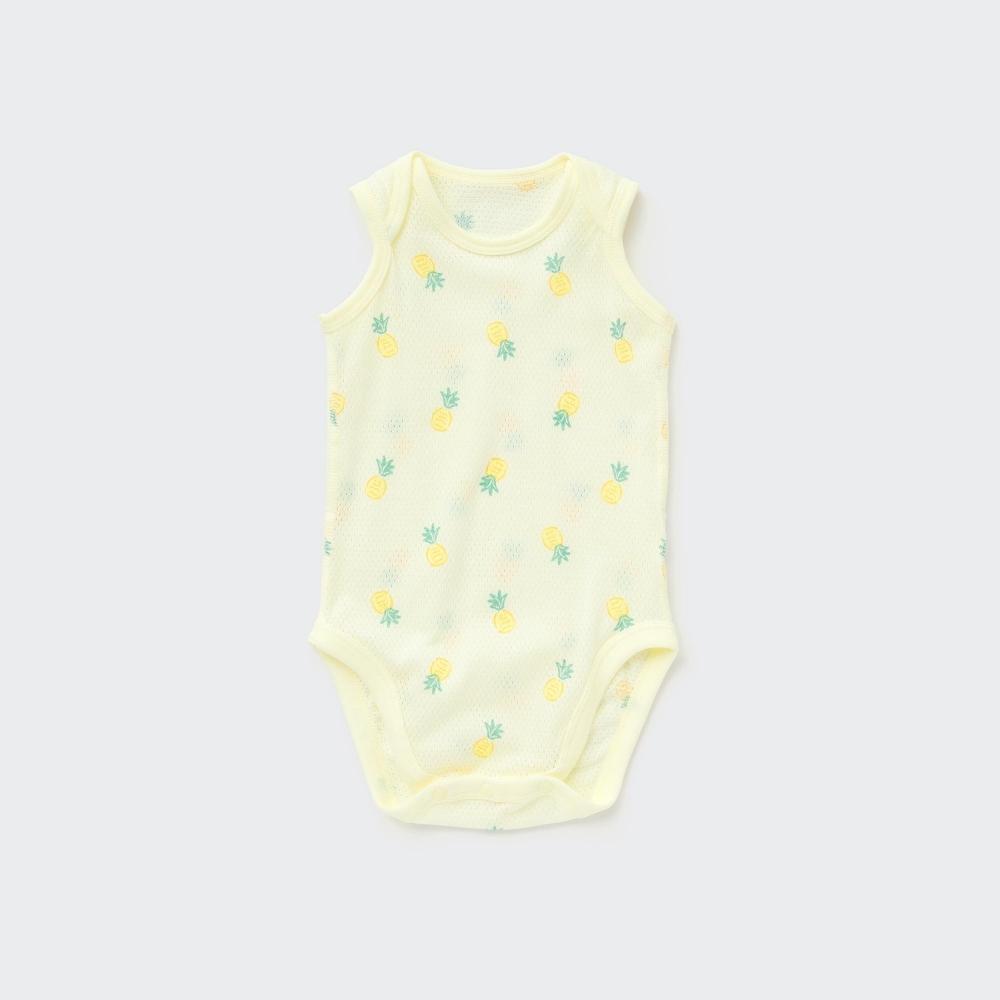 

UNIQLO BN Joy Of Print Боди из хлопковой сетки с внутренней стороны без рукавов 1P Ананас