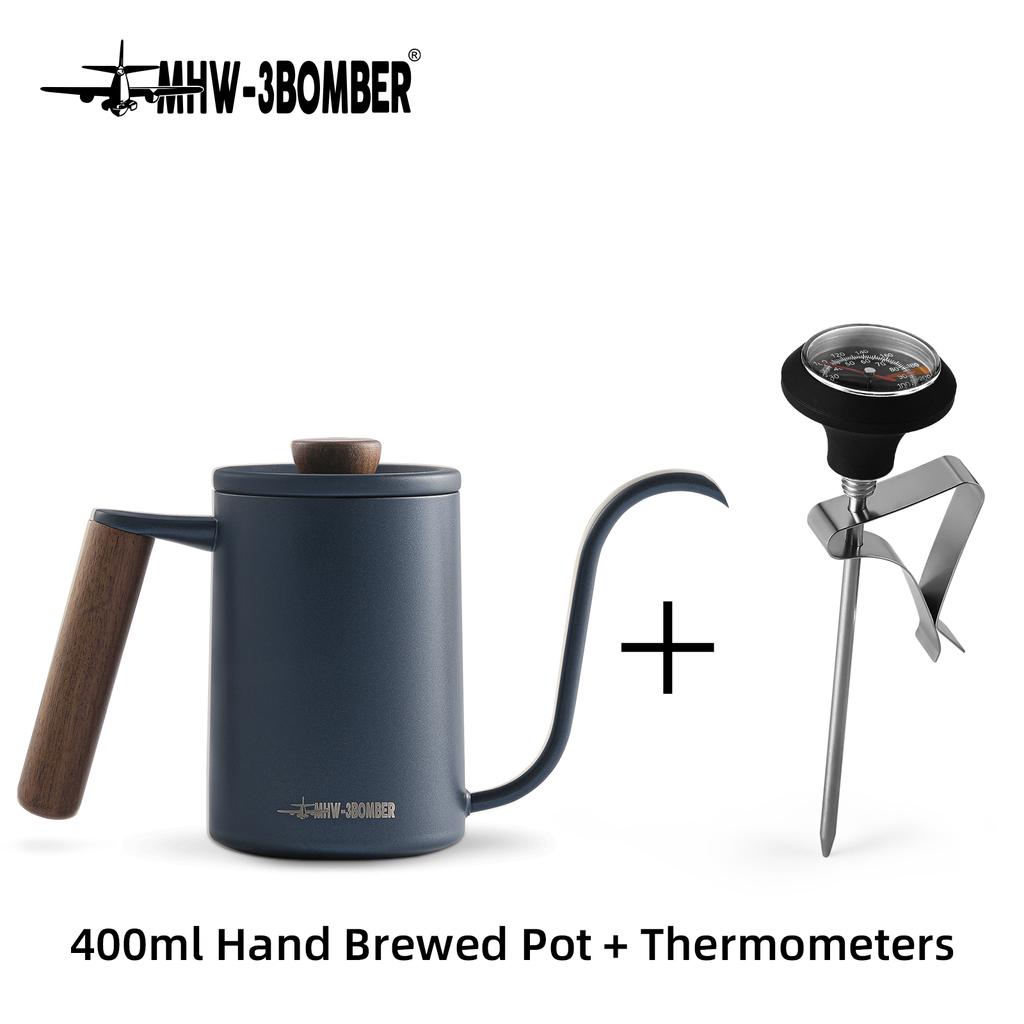 MHW-3BOMBER Pour Over Coffee Kettle 400ml/600ml Stainless Steel Gooseneck Tea Water Pot Chic Cafe Barista Kitchen