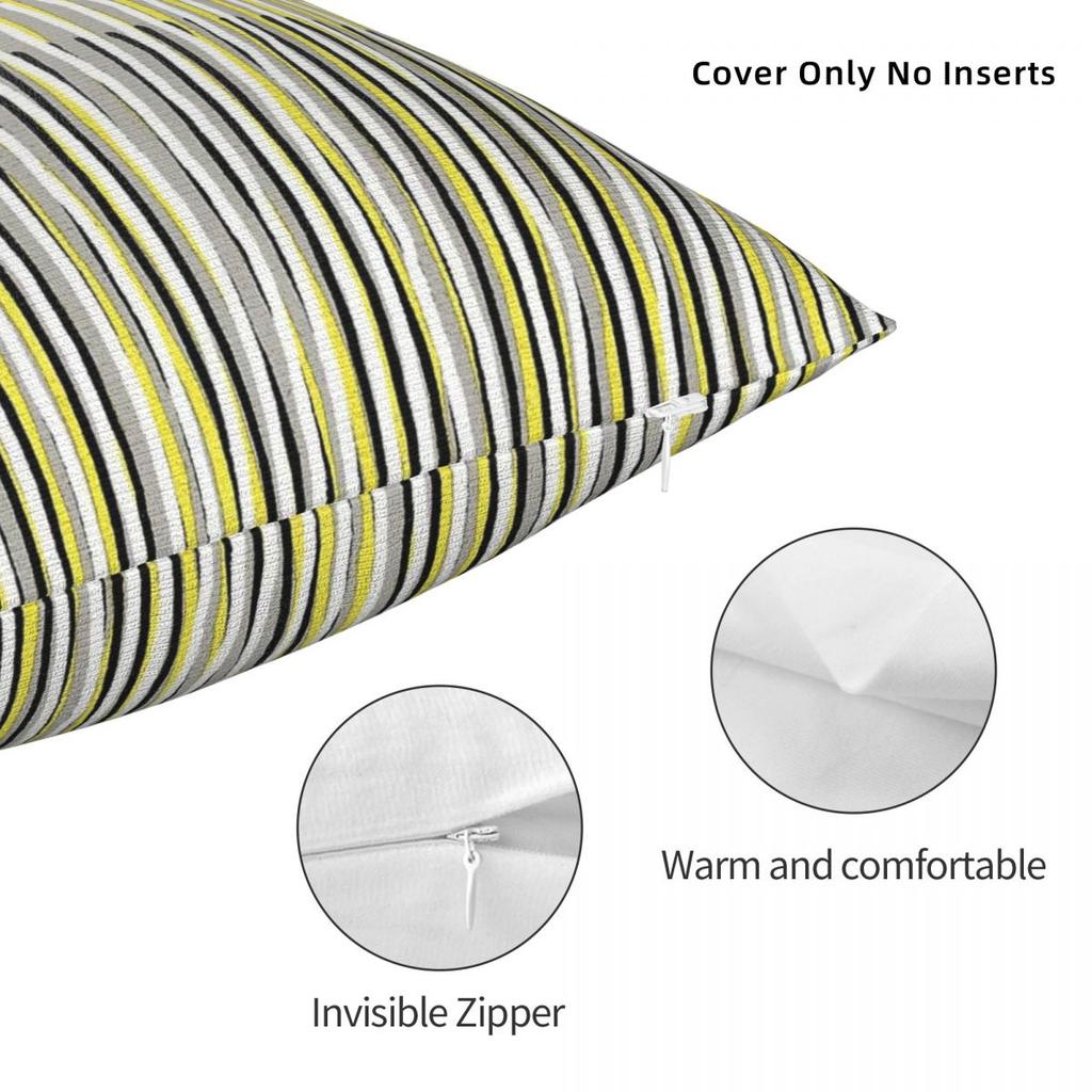 Yellow Rising Abstract Stripes Square Pillowcase Polyester Linen Velvet Creative Decorative Throw Pillow Case Car Cushion Cover