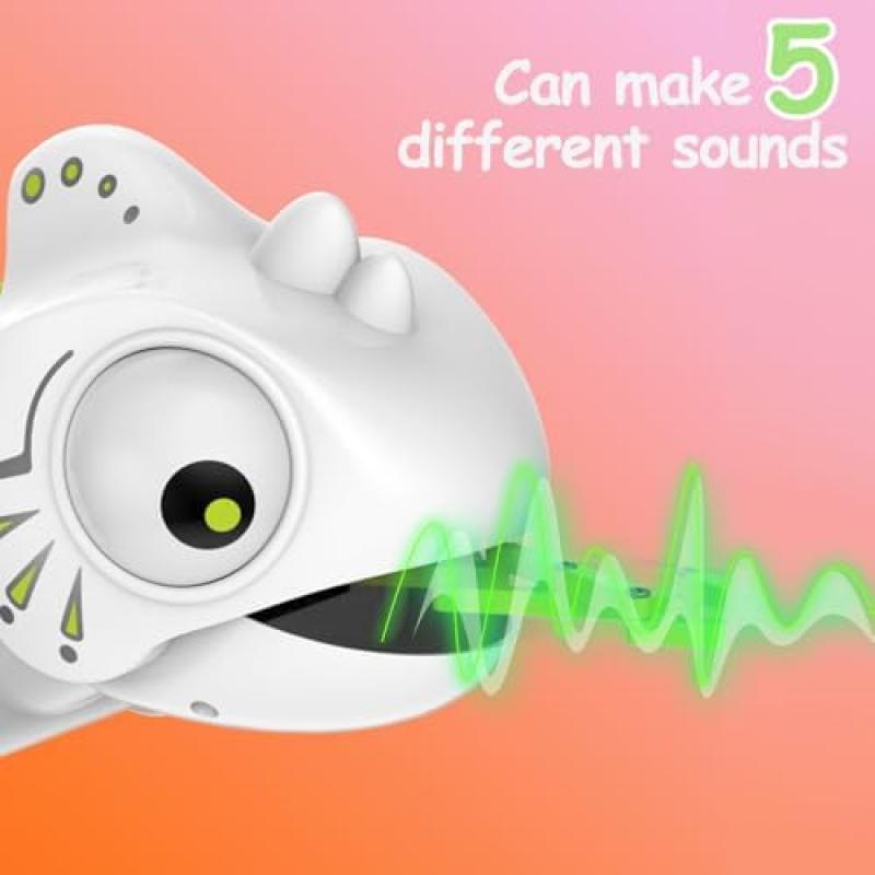 OBEST Robot Kameleon na Pilota, Robotyczna Zabawka ze Światłami i Dźwiękiem, Zabawka Kameleon Drapieżnik dla Dzieci Chłopców Dziewczynek Prezenty