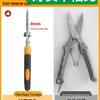 Elite Sharp Tin Snips - Industrial Sheet Metal Scissors with Aluminum Buckle for Ceilings and Aviation Snips