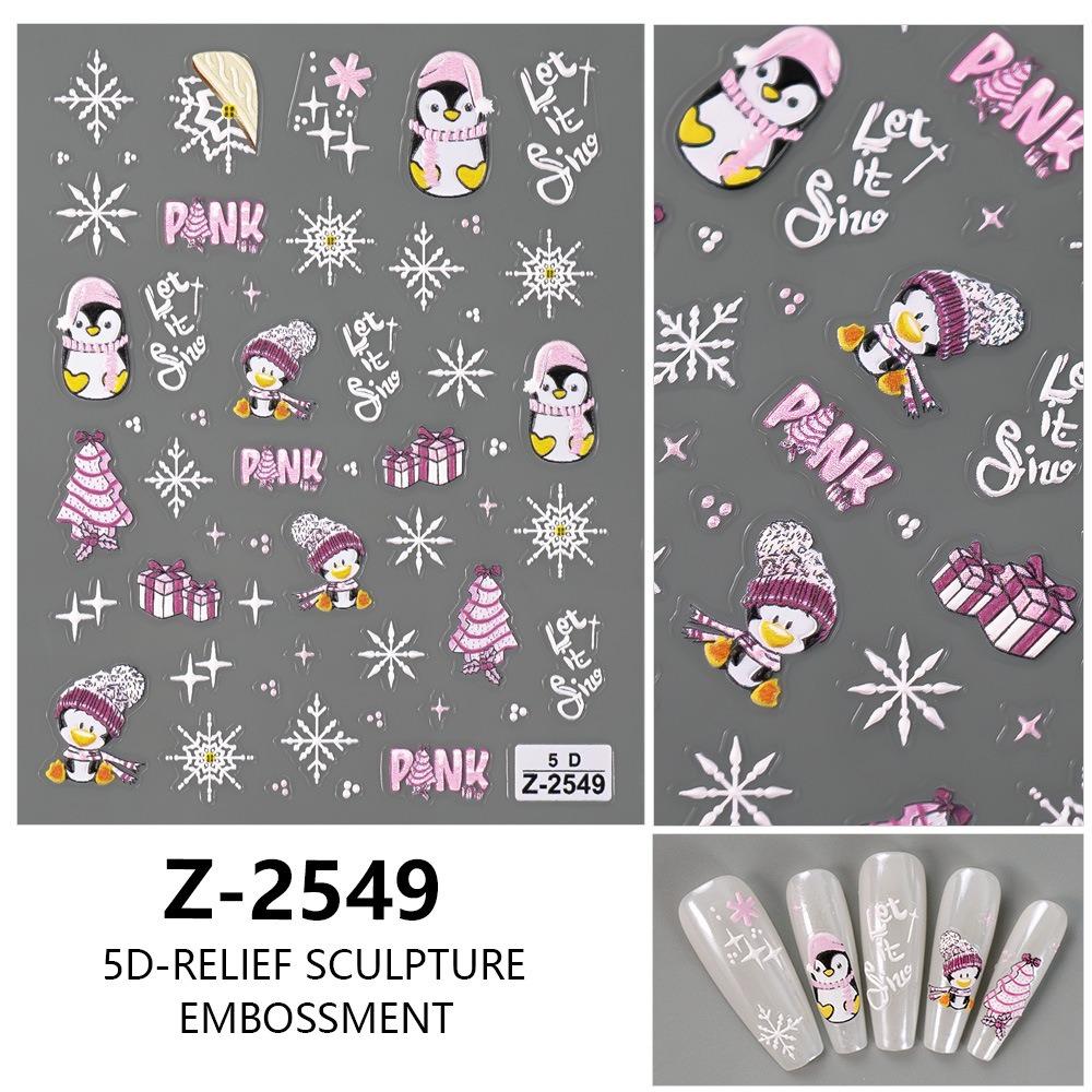 Weihnachtliche Nagelsticker – Schneeflocken- und Schneemannmuster, selbstklebend, mattes Finish, festliche Nageldekorationen zum einfachen Anbringen!
