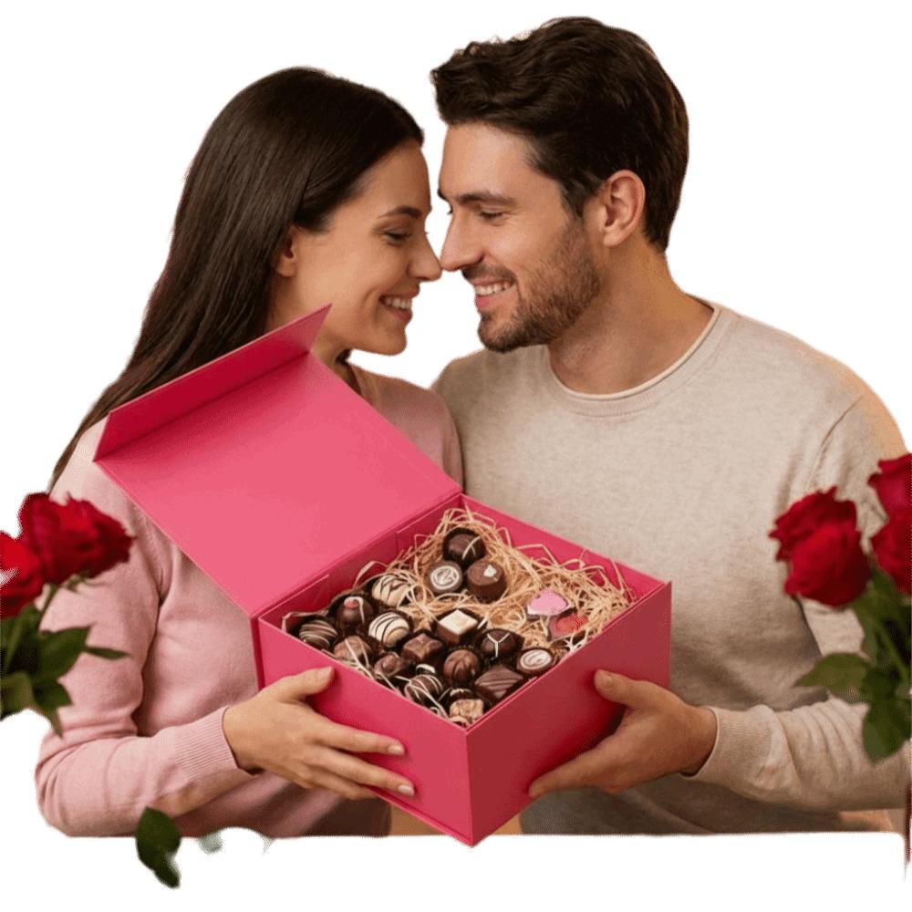 Large Size Empty Box Rectangle Jewelry Gift Box New Thicker Flowers Gift Box Mother's Day