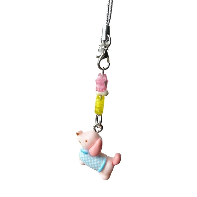 

Cartoon Sausage Dog Cellphone Ornament Crafted from Sturdy Resin Comfortable Wear To Touch and Simple To Install